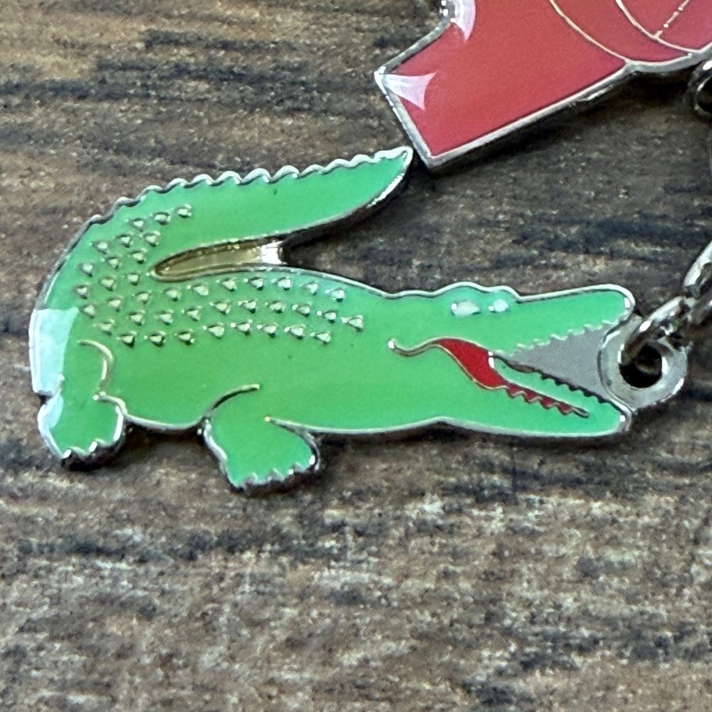 Lacoste Nordstrom TBD Enamel Charm Keychain Multicolor 5pc - Picture 4 of 10